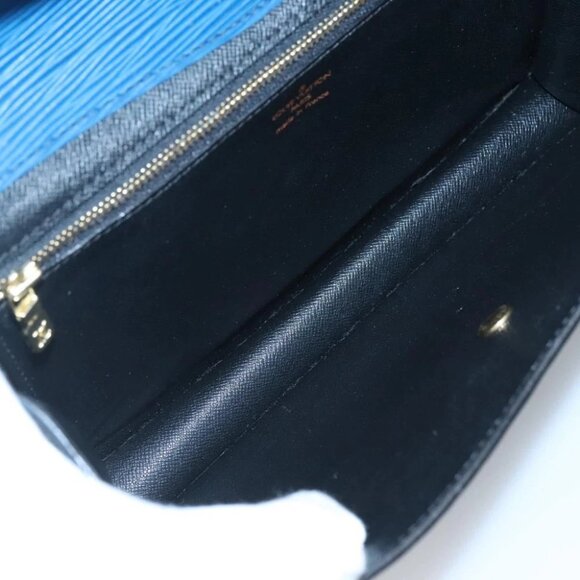 LOUIS VUITTON Epi Montaigne 27 Clutch Bag Blue M52655 LV Auth 118543 - Picture 2 of 15